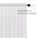 White Ruffled Sheer Petticoat Short Panel Set of 2 63x36