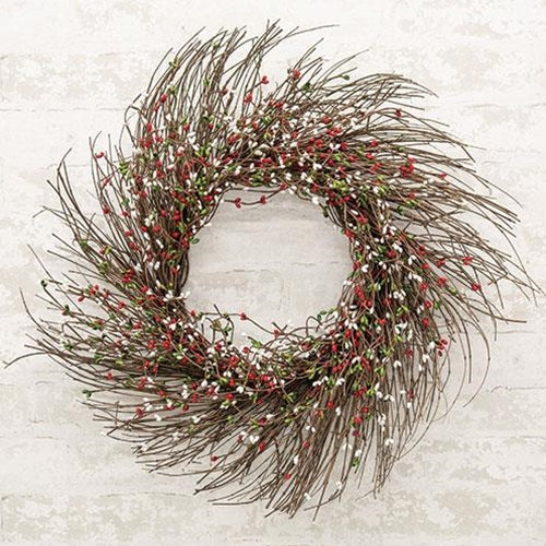 Holiday Combo Pip Twig Wreath 22"