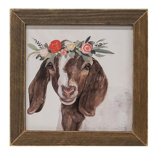 Garden Goat Framed Print