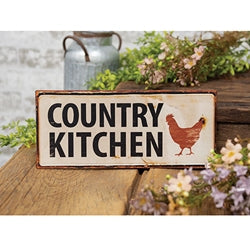 Country Kitchen Metal Sign
