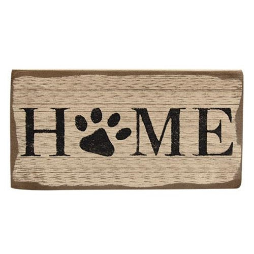 Home Paw Distressed Barnwood Sign