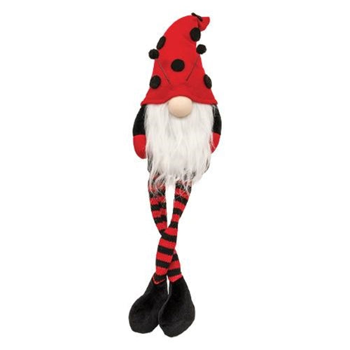 Ladybug Dangle Leg Gnome