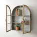 Hanging Arched Shelf with Galvanized Back