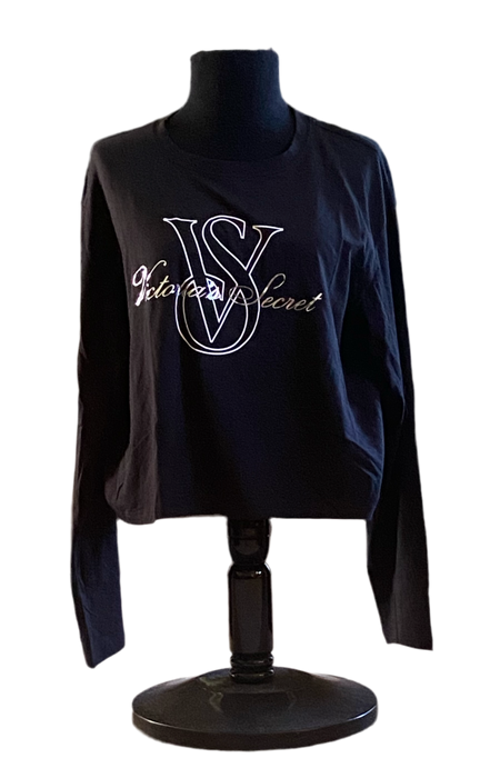 Victoria’s Secret soft, cotton, black, long-sleeve T-shirt