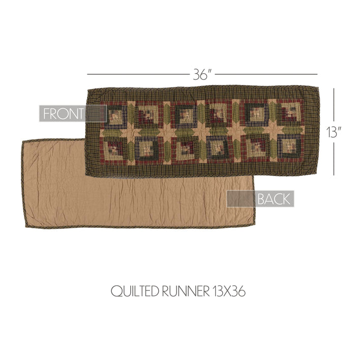 Tea Cabin Runner Quilted 13x36