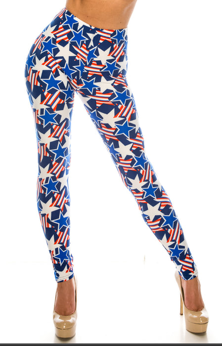 My Stars and Stripes OS Leggings