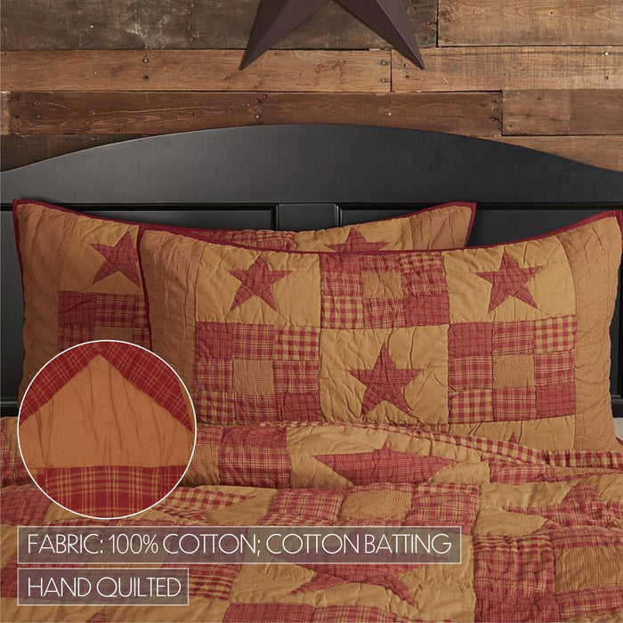 Ninepatch Star King Sham 21x37