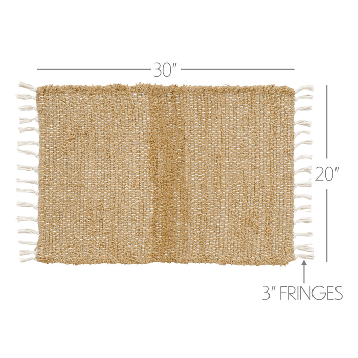 Burlap Natural Chindi/Rag Rug 20x30