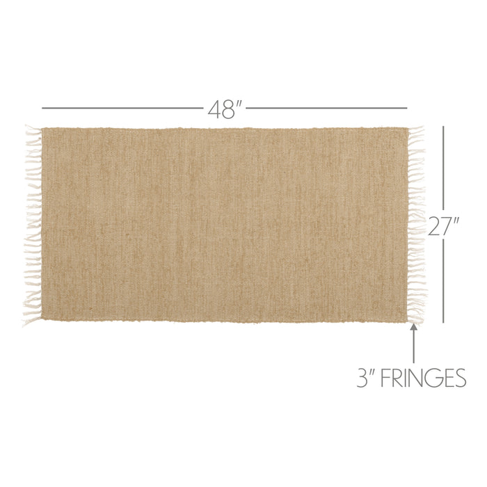 Burlap Natural Chindi/Rag Rug 27x48