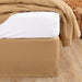 Burlap Natural Fringed King Bed Skirt 78x80x16