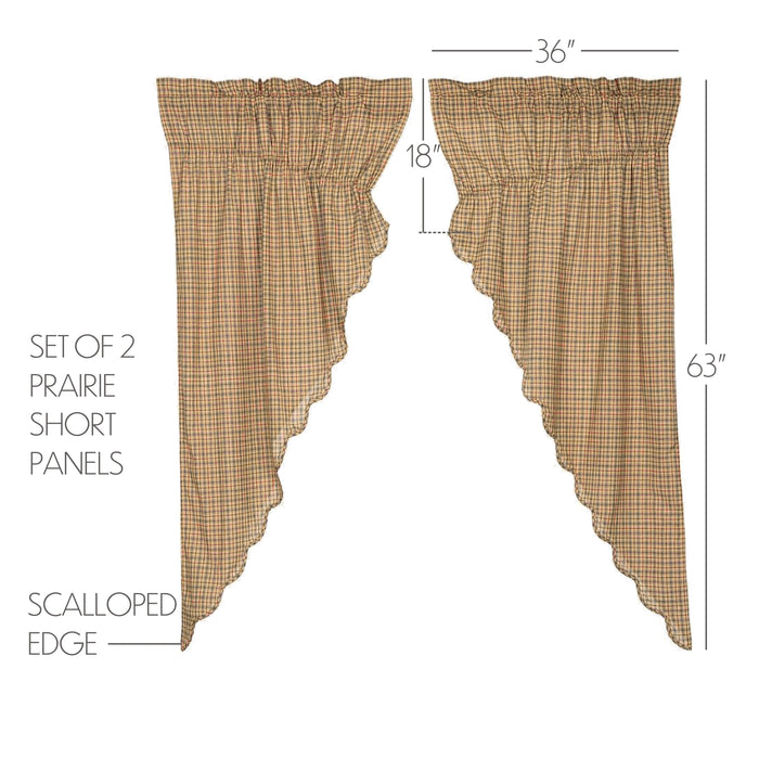 Millsboro Prairie Short Panel Scalloped Set of 2 63x36x18