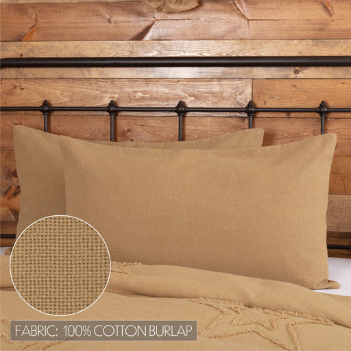 Burlap Natural King Sham 21x37