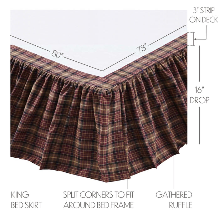 Abilene Star King Bed Skirt 78x80x16