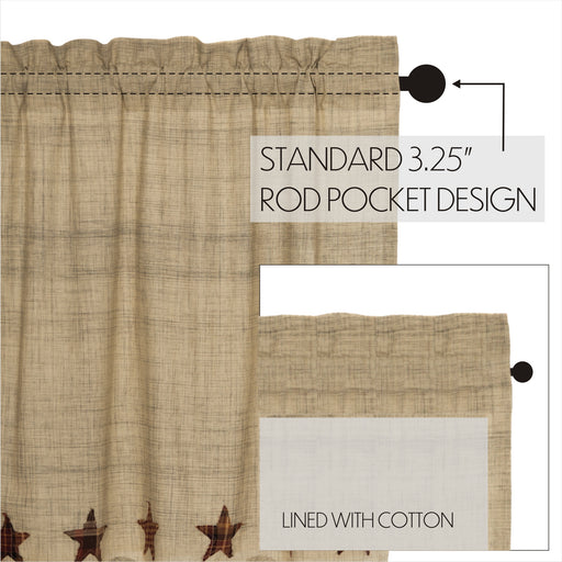 Abilene Star Prairie Swag Set of 2 36x36x18