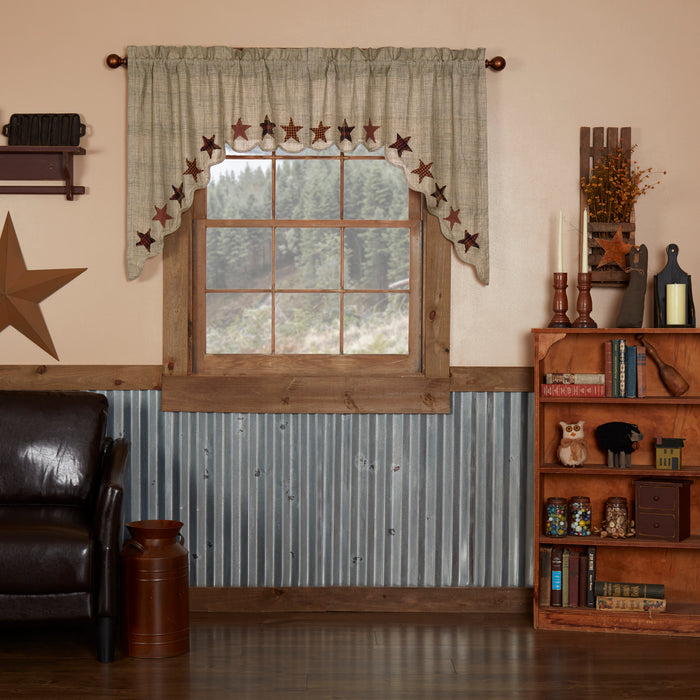 Abilene Star Swag Set of 2 36x36x16