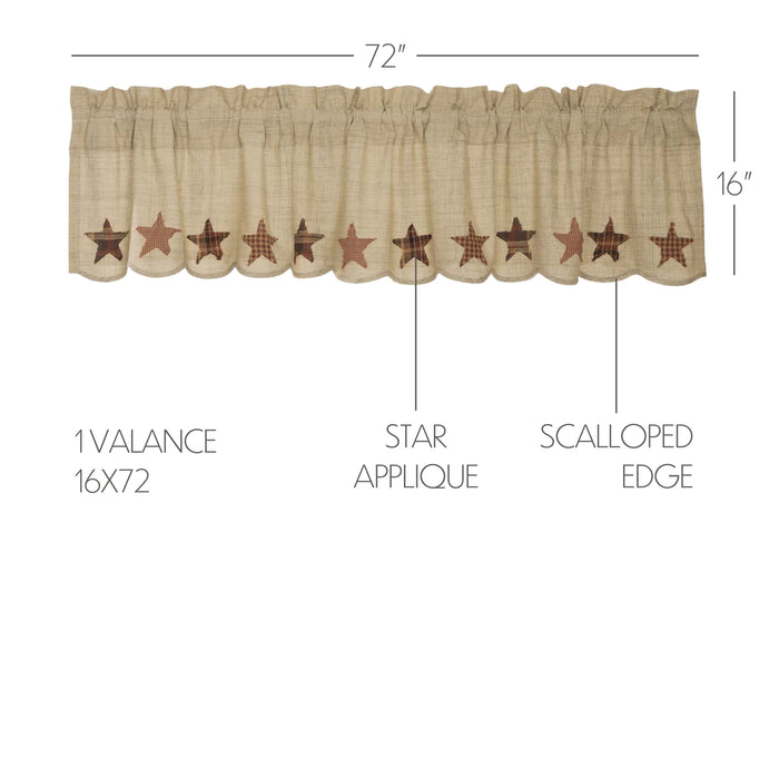 Abilene Star Valance 16x72