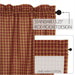 Burgundy Check Scalloped Short Panel Set of 2 63x36