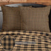 Black Check Fabric Euro Sham 26x26