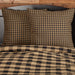 Black Check Fabric Euro Sham 26x26