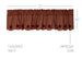 Burgundy Star Scalloped Valance 16x72