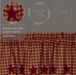 Burgundy Star Scalloped Valance 16x72