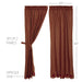 Burgundy Star Scalloped Panel Set of 2 84x40