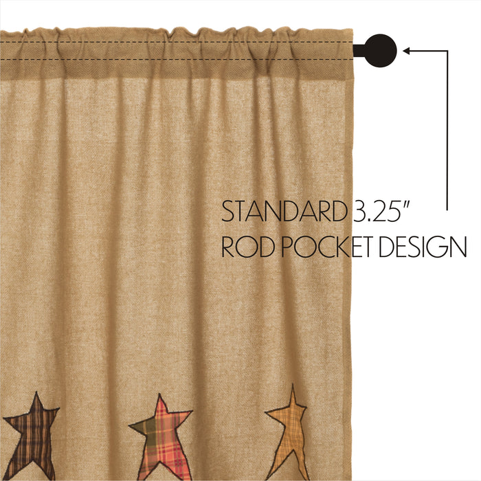 Stratton Burlap Applique Star Tier Set of 2 L36xW36