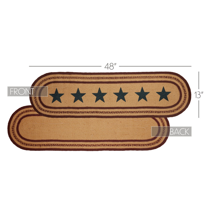 Potomac Jute Runner Stencil Stars 13x48