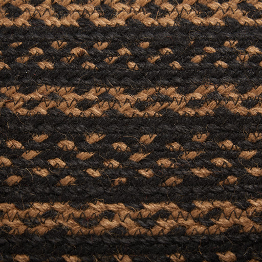 Black & Tan Jute Stair Tread Rect Latex 8.5x27