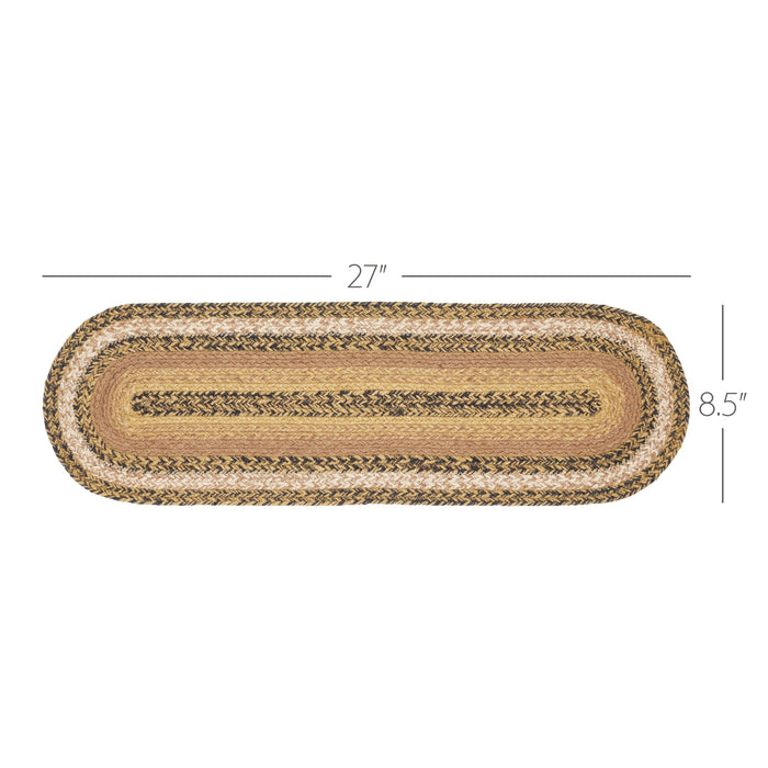 Kettle Grove Jute Stair Tread Oval Latex 8.5x27