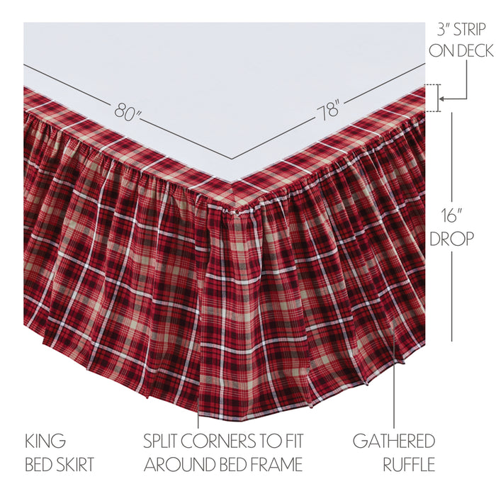 Braxton King Bed Skirt 78x80x16