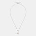 925 Sterling Silver Inlaid Moissanite Infinity Pendant Necklace
