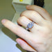 3 Carat Moissanite 925 Sterling Silver Square Shape Ring Silver
