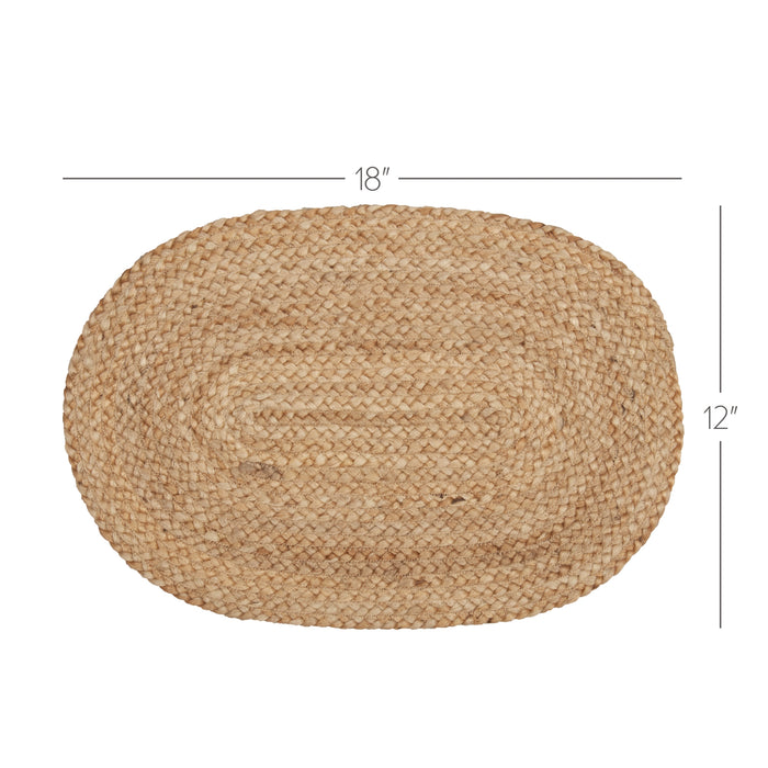 Natural Jute Placemat Set of 6 12x18