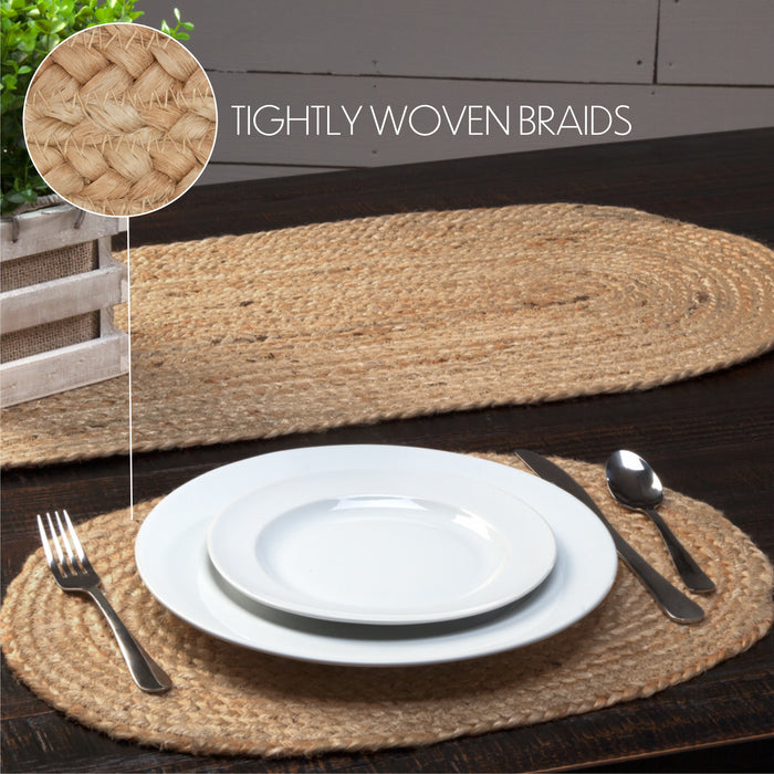 Natural Jute Placemat Set of 6 12x18