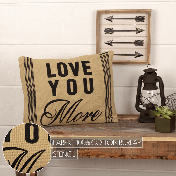 Love You More Pillow 14x18