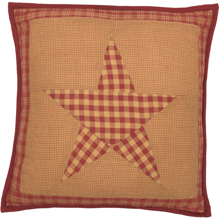 Ninepatch Star Quilted Pillow 16x16