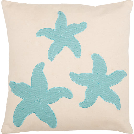 Three Starfish Pillow 18x18