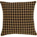 Black Check Pillow Fabric 16x16