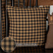 Black Check Pillow Fabric 16x16