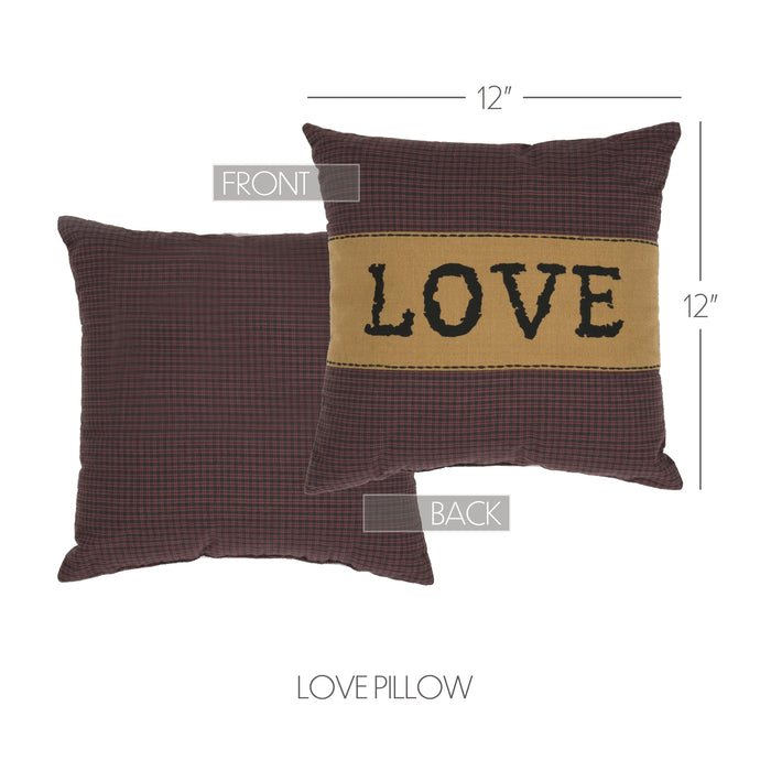 Heritage Farms Love Pillow 12x12