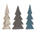 3/Set Snowy Farmhouse Colors Wooden Trees
