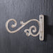 Aged White Cast Iron Scroll Hook Set