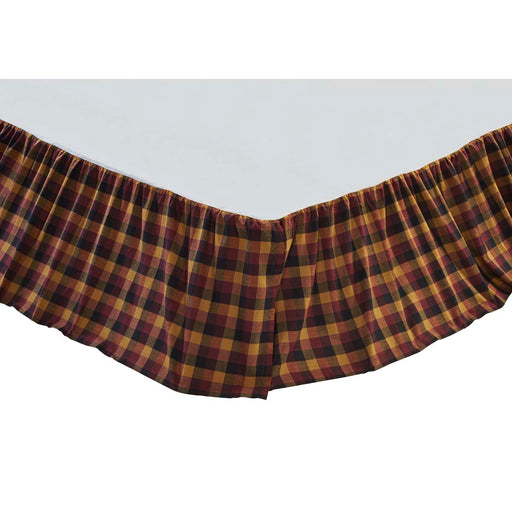 Heritage Farms Primitive Check King Bed Skirt 78x80x16