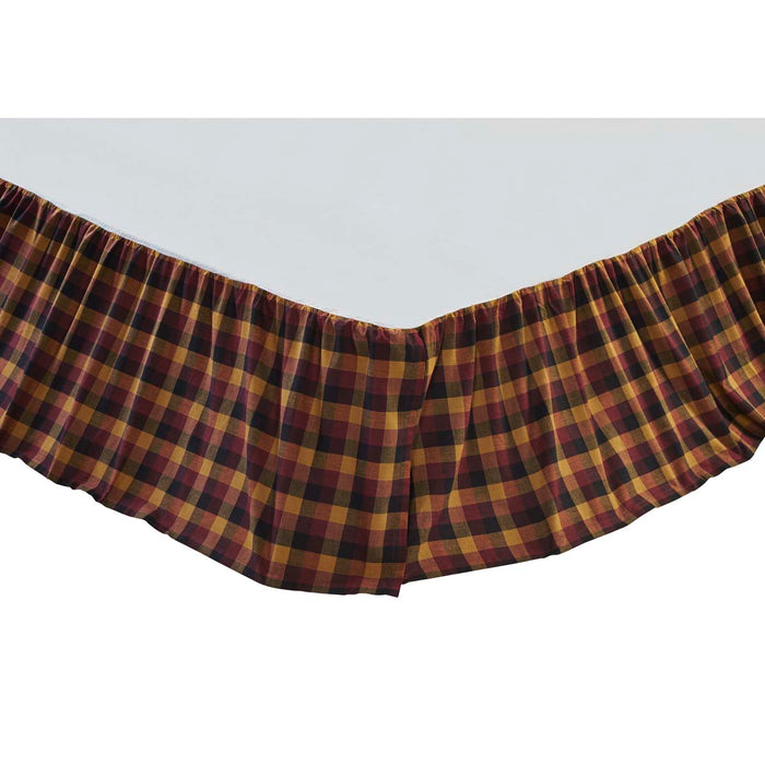 Heritage Farms Primitive Check Queen Bed Skirt 60x80x16