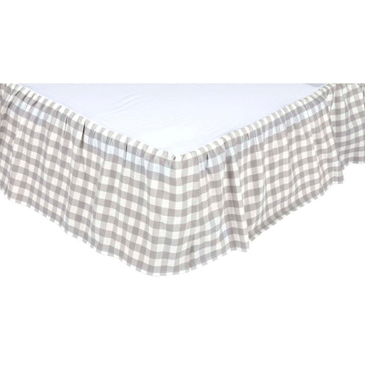 Annie Buffalo Grey Check Twin Bed Skirt 39x76x16
