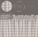 Annie Buffalo Grey Check Short Panel Set of 2 63x36
