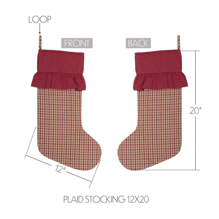 Jonathan Plaid Stocking 12x20