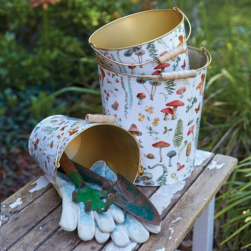 Set of Three Cottage Core Buckets