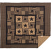 Black Check Star King Quilt 105Wx95L